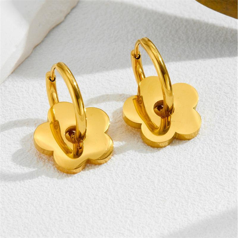 New Micro-inlaid Zircon Love Multiple Styles Madonna Bow Letter Flower  Simple Trend Earrings Do Not Fade Elegant Girl Jewelry