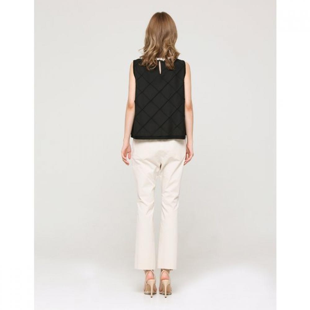 SON JUNG WAN Pearl Diamond Shirred Sleeveless Zht6363010