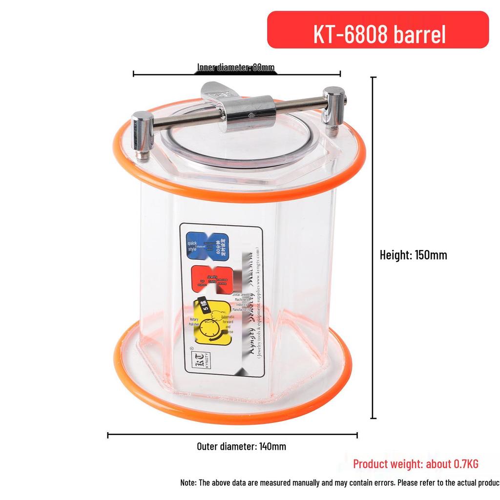 KT-2000 Portable Rotary Tumbler Polisher for Metal Jewelry Finishing