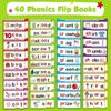 Wortfamilien Build Book 40 Lese-Reim-Klappbücher Lesen lernen Phonics Lernkarten Lernwort-Karten Kinder-Klappbücher