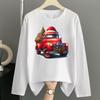 (Asian Size) Tree Watercolor Print T Shirt Christmas Holiday Graphic Tee Women Autumn Winter Casual Fashion Top Clothing Long Sleeve T-shirts