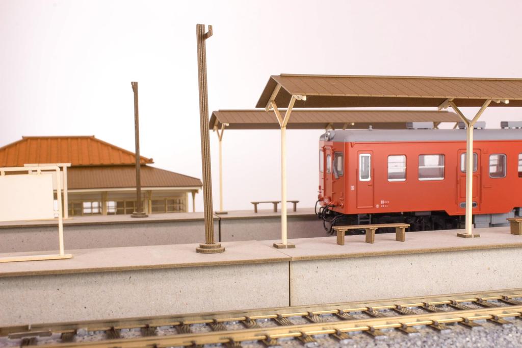 PLUMPMOA HO gauge Street corner accessory series Island local platform Extension set B Paper kit MS080 Diorama supplies 1/80 (roof)
