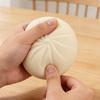 Steamed Bun Squeeze Toy Large Stress Relief Toy Slow Rebound Memory Foam Realistic Bun Shape Cute Desk Toy with Detachable Mini Steamer