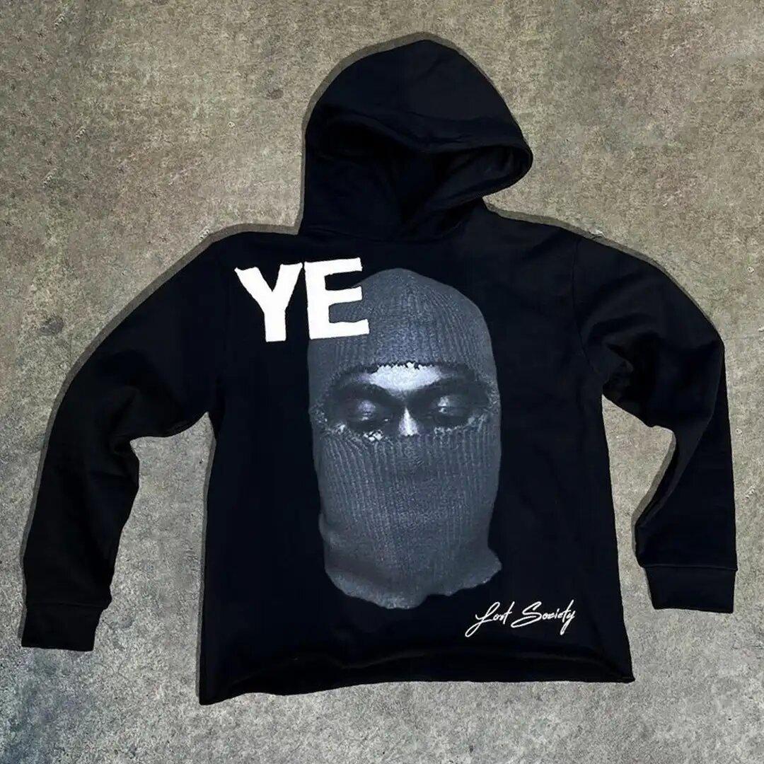 

Унісекс Худі в стилі Хараджуку з ретро принтом черепа Жіночий графічний американський топ Y2k Худі оверсайз Парний вуличний одяг Готичний чоловічий одяг S