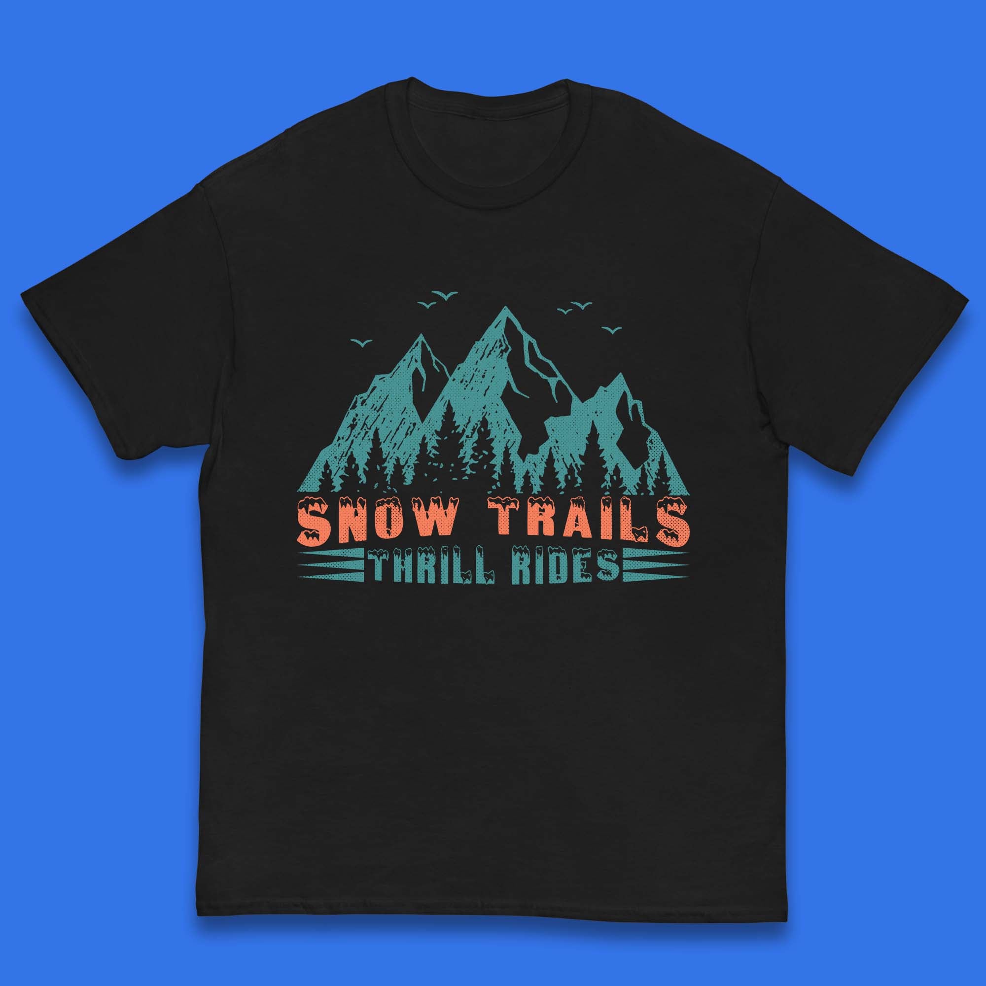

Snow Trail Thrill Rides Kids T-Shirt 130