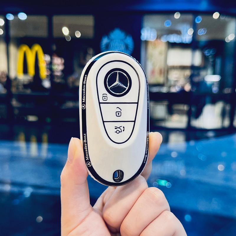TPU Car Remote Key Case Cover Shell Fob Accessories For Mercedes Benz 2022 C S Class W206 W223 S350 C260 C300 S400 S450 S500
