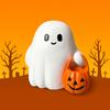 Resin Ghost Figurine Spooky Pumpkin Statue Multifunctional Halloween Ghost Ornament  Home