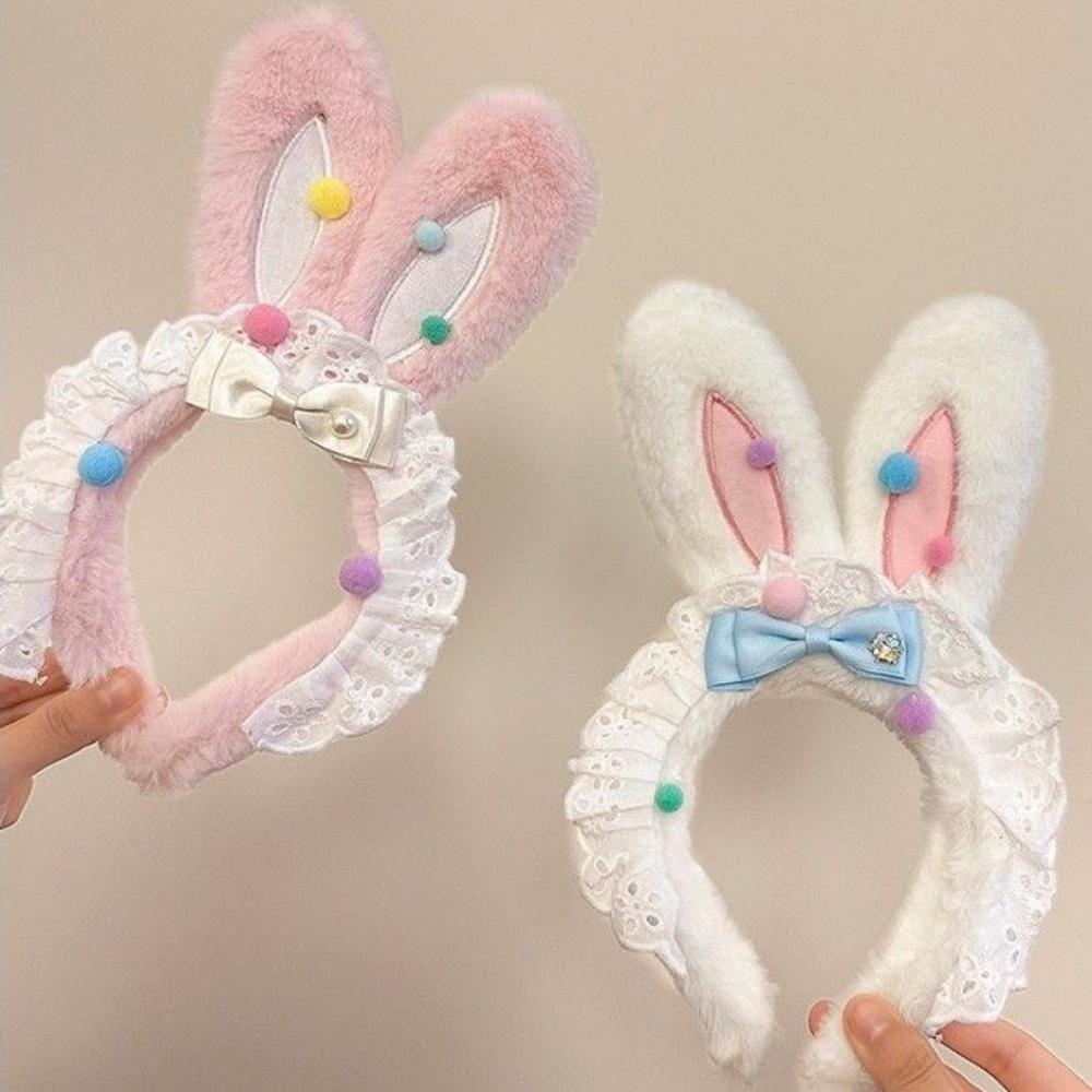 Party Props Hairband Charming Rabbit Ear Headband Easter Headband Playful Lolita Cosplay Headwear For Easter Egg Hunt Shows
