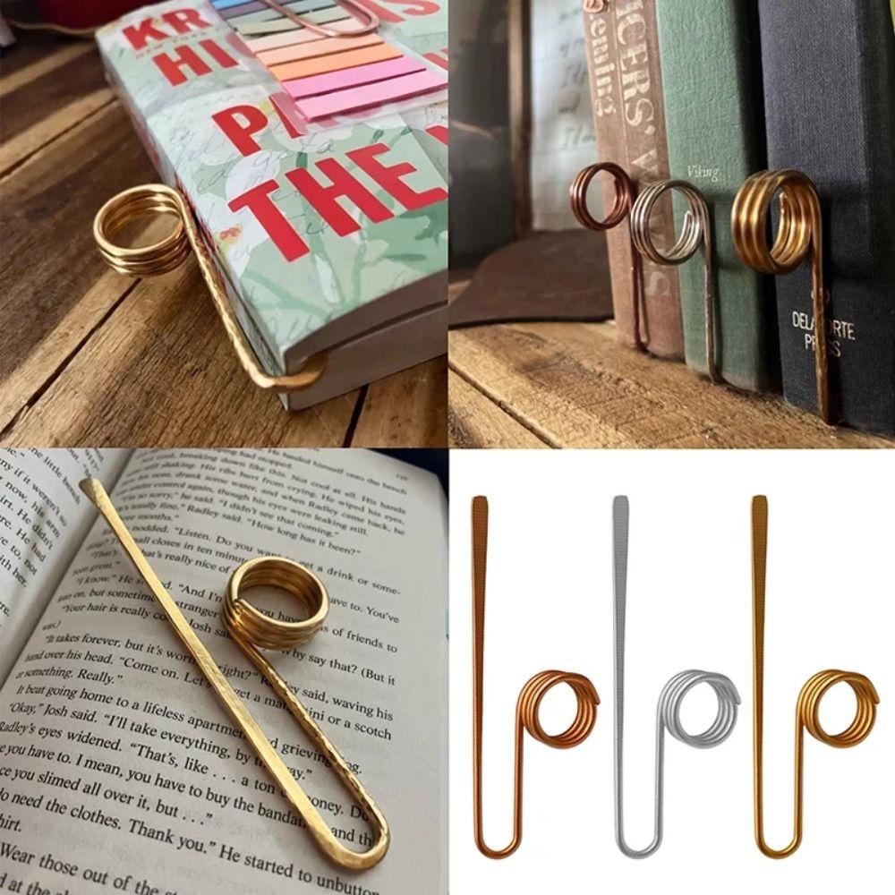 Creative Metal Book Holder Exquisite Finger Ring Book Opener Holder Funny Ring Bookmark  Gift