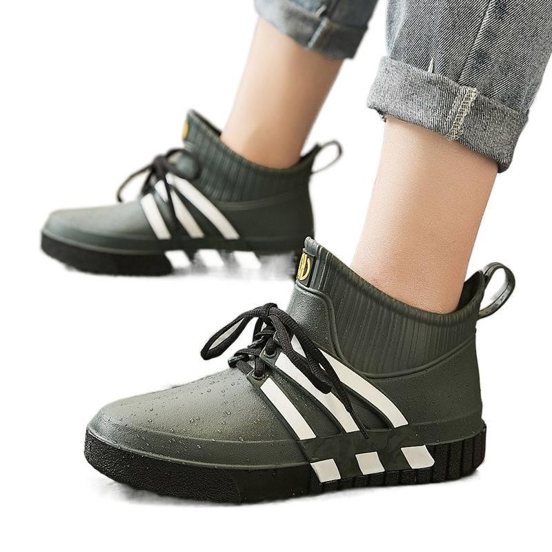 Kuchařské protiskluzové pánské nepromokavé krátké holínky - Odolné, lehké gumové boty pro venkovní použití, do kuchyně a na mytí aut.