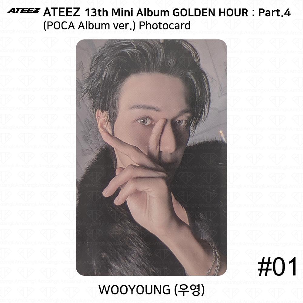 ATEEZ 13. Mini-Album Golden Hour Teil 4 POCA Album Version. Fotokarte