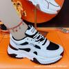 Foreign Trade Korean Version Internet Celebrity Dad Shoes Women 2025 Spring Student Versatile Sports Shoes Women's Casual Thick-soled Heightening Shoe