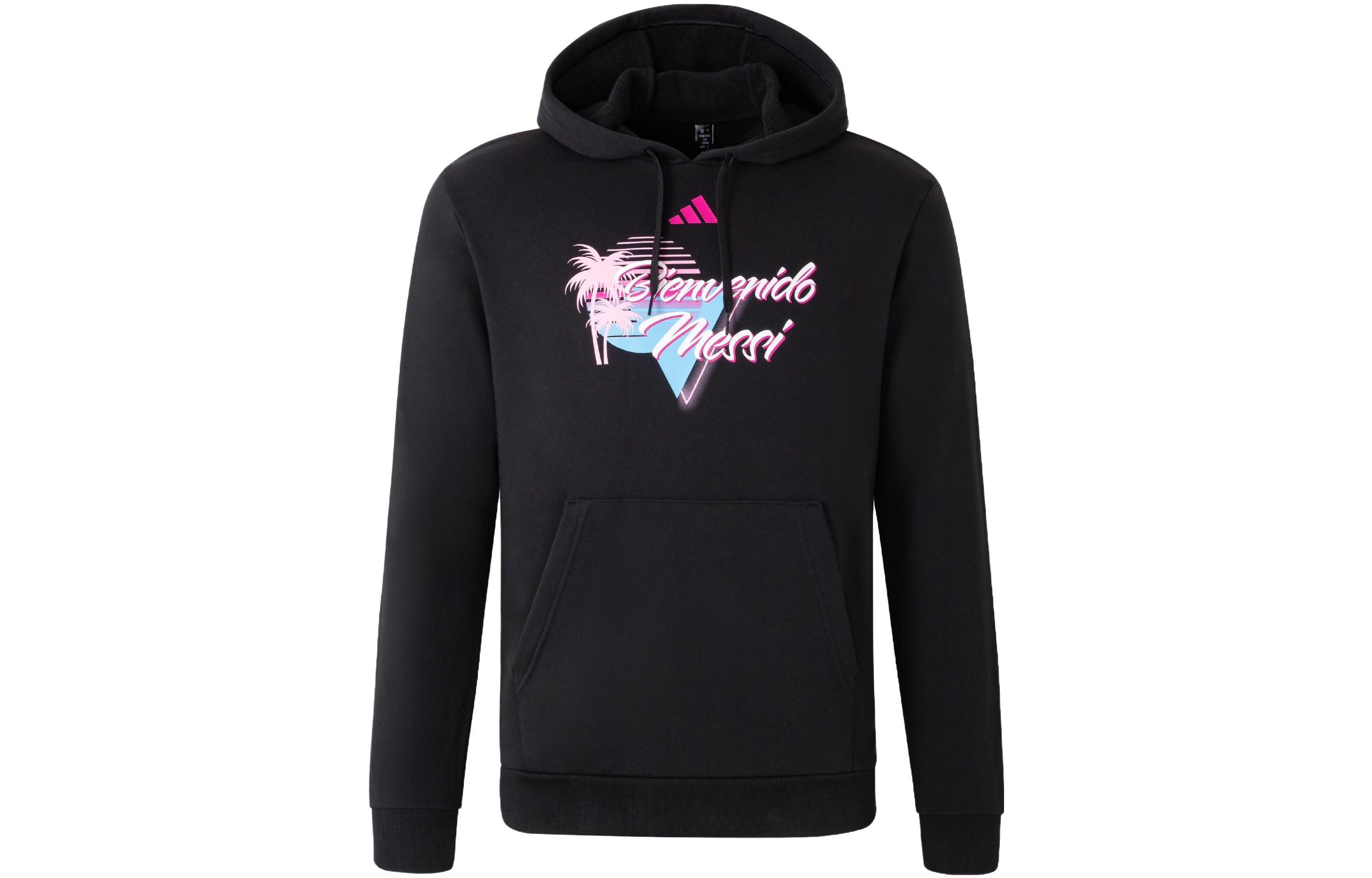 Adidas Messi Sweatshirts Men s Black Hooded Moderate Regular JD7128 S