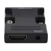 High Definition Multimedia Interface to VGA Converter Female to Male HD o Cable AdapterBlack