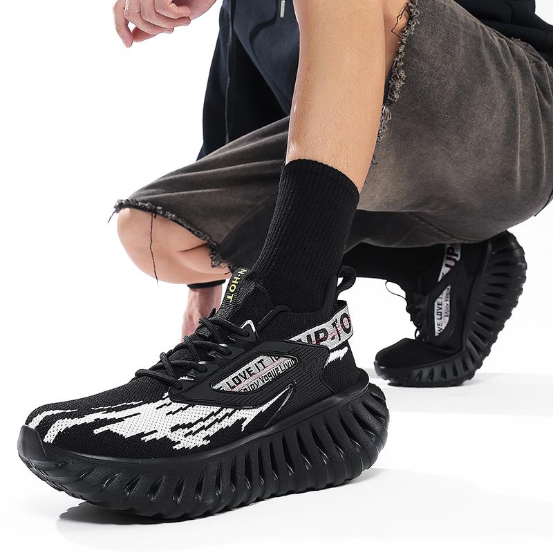 New Marathon Shoes Men's Thick Soled Cushioned Running Shoes Breathable Lightweight Couple Jogging Comfort Sports Training Shoes