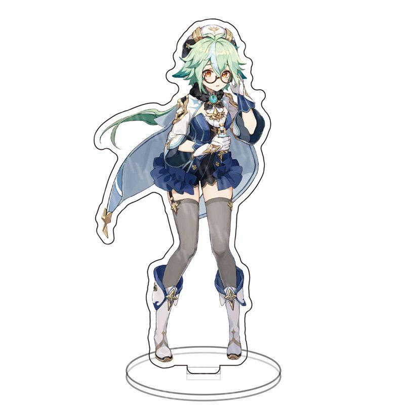 Genshin Impact Barbatos Keqing Barbara Hutao Acrylic Figure Stand Ideal For Decor
