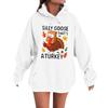 Women's Fashion Casual Long Sleeve Loose Printed Sweatshirt
