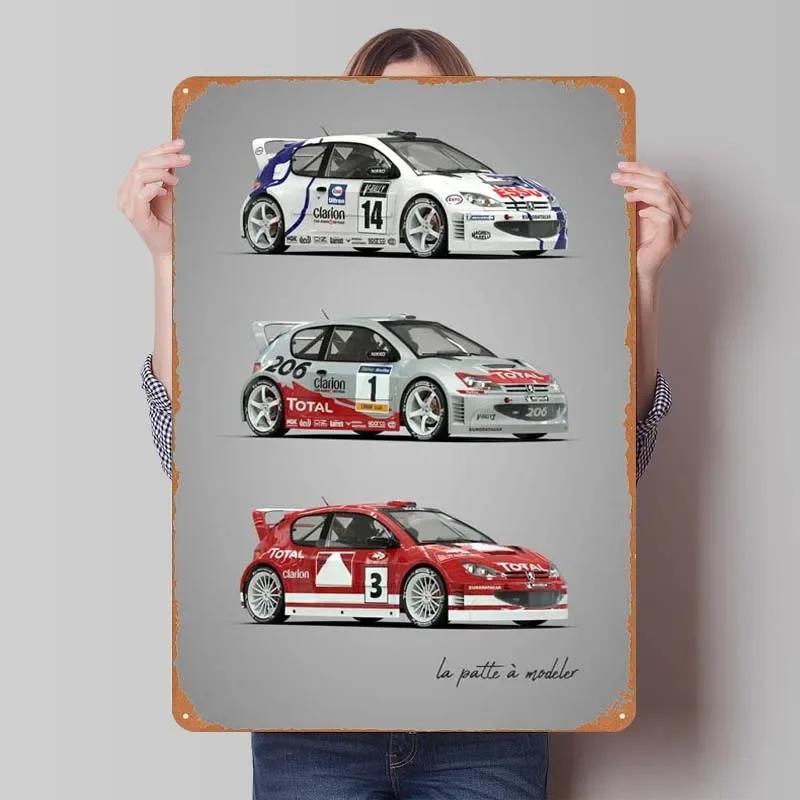 Peugeot Blechschild Autos Poster Retro Metallschild Plakette für Garagenwandkunst Dekoration Dekoration Wohnzimmer Heimdekorationen
