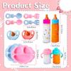 12pcs Baby Doll Accessories Feeding & Caring Set Set with Bottle Sippy Cup Pacifier Dinner Plate Pretend Play for Toddlers Girls