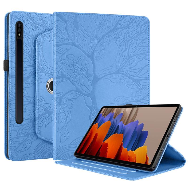 Suitable for Samsung Tab S7 tablet, A7 Lite, Life Tree embossed rotating stand leather case, X205