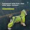 Waterproof Reflective Dog Rain Poncho, Lightweight Hooded Foldable Pet Rain Jacket For Small Medium Puppies Outdoor Walking