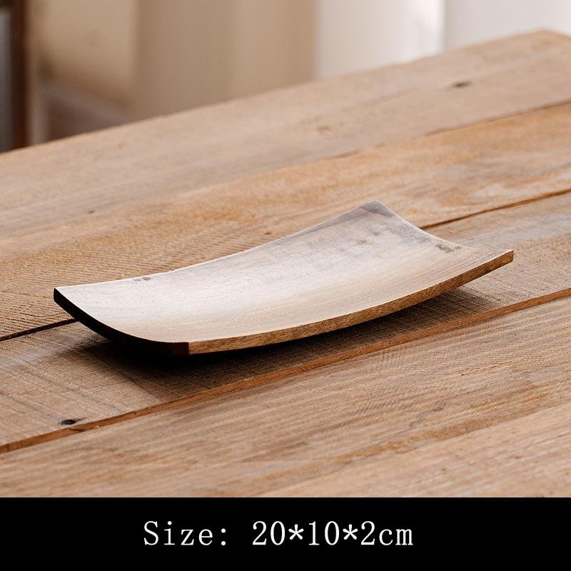 HeMu Chinese Black Walnut Dried Fruit Tray Nuts Dessert Saucer Teacoon Pad Tray Dessert Table Home Tea Set Storage Tray