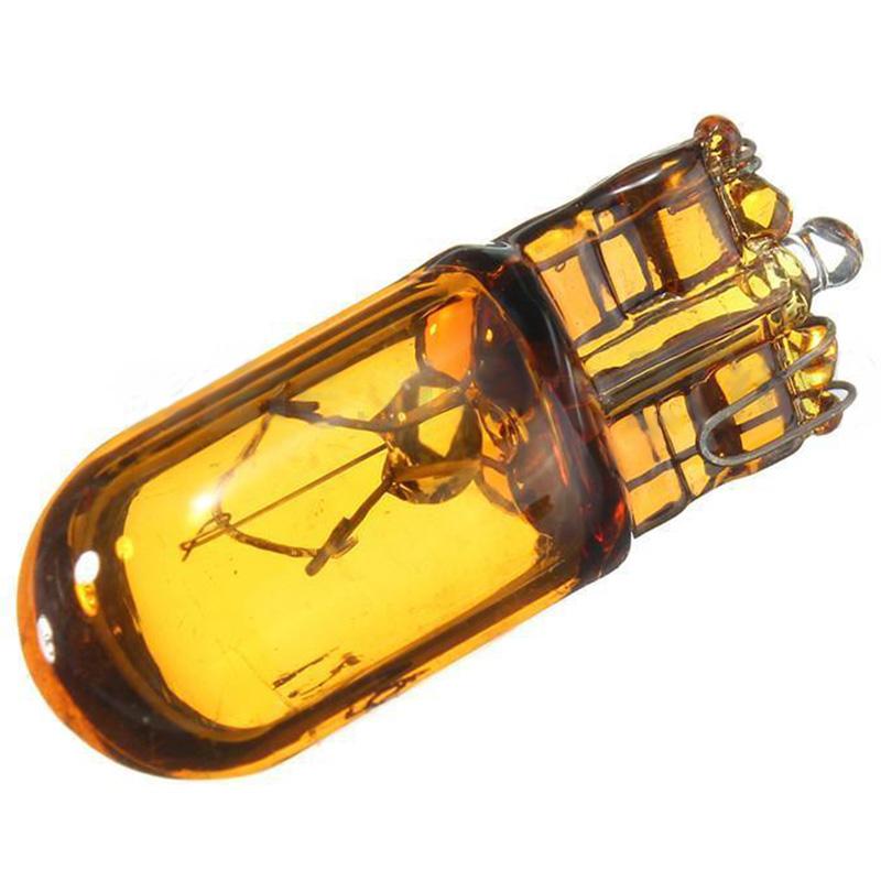 10pcs T10 168/W5W 5W Halogen Car Globe Front Sidelight Headlight Bulb Yellow