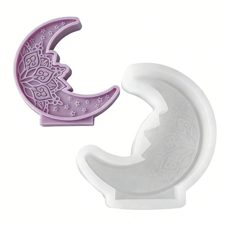 Flexible Sturdy Silicone Mould Fashion Accessory for Making Unique Moon Shaped Candle and Home Decorations