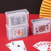 Card Storage Box Empty Plastic Transparent Football Stars Trading Card Storage Box Portable Playing Card Case Card Container