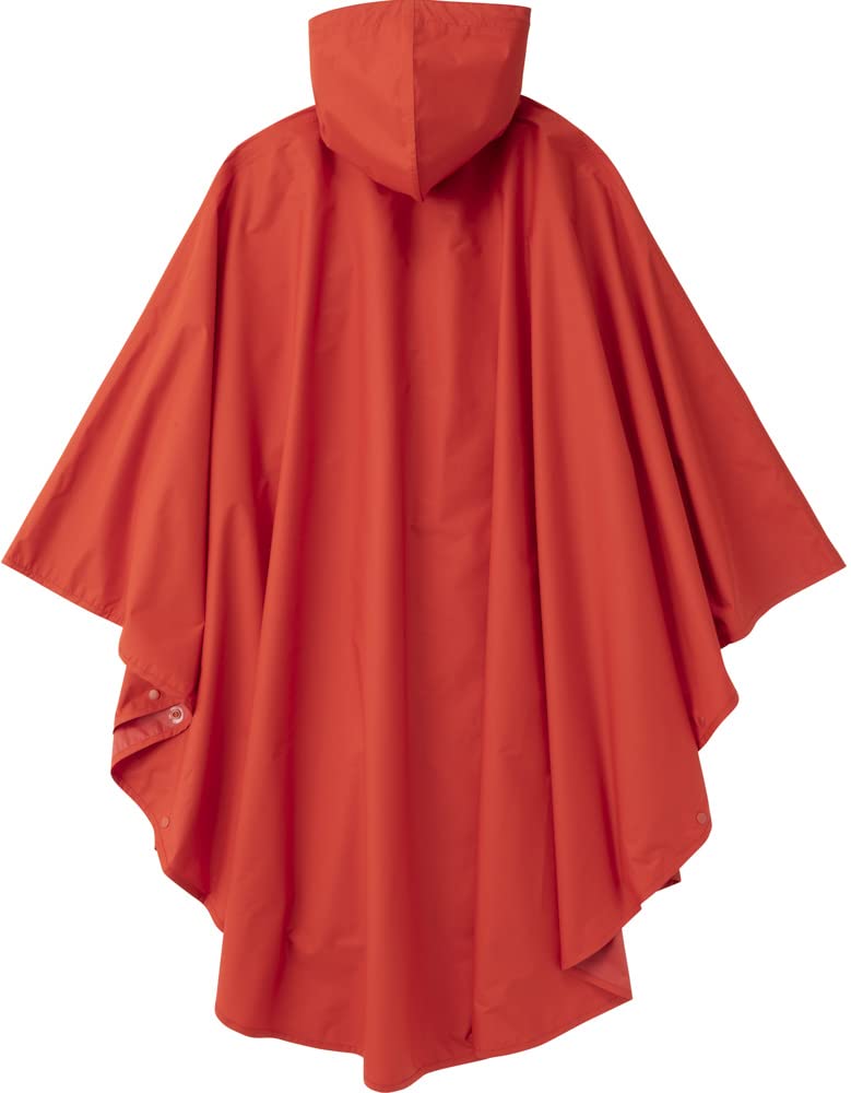 Because Rain a polyester raincoat with storage available in U-DAY Poncho, stylish, oversized, unisex, water-repellent pouch, red.