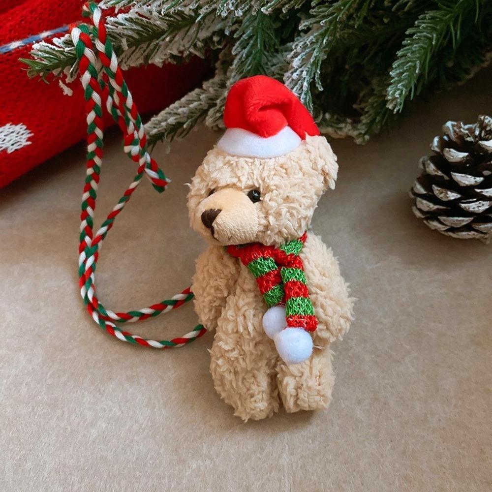 Plush Doll Christmas Necklace Lanyard Long Necklace Cute Sweater Chain Pendant  Girl