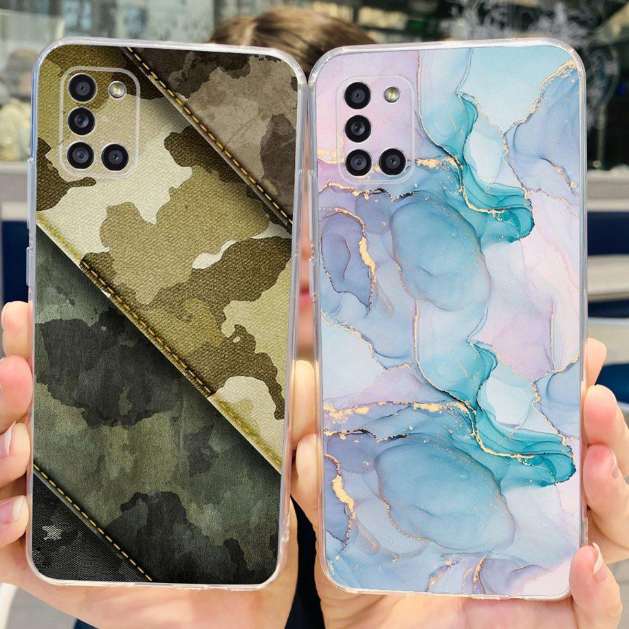 For Samsung A51 Case SM-A515F Flower Cover Fashion Silicone Soft Bumper Clear Funda For Samsung A31 A71 SM-A315F A 51 Phone Case