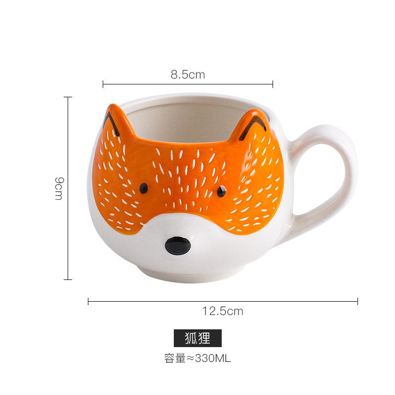 Κινούμενα Σχέδια Ζώα Κύπελλο Νερού Δημιουργική Κεραμική Κούπα Κούπα Τσαγιού Γραφείου Κούπα Καφέ για Απογευματινό Τσάι Οικιακό Σετ Ποτού για Πρωινό Δώρο Διακοπών