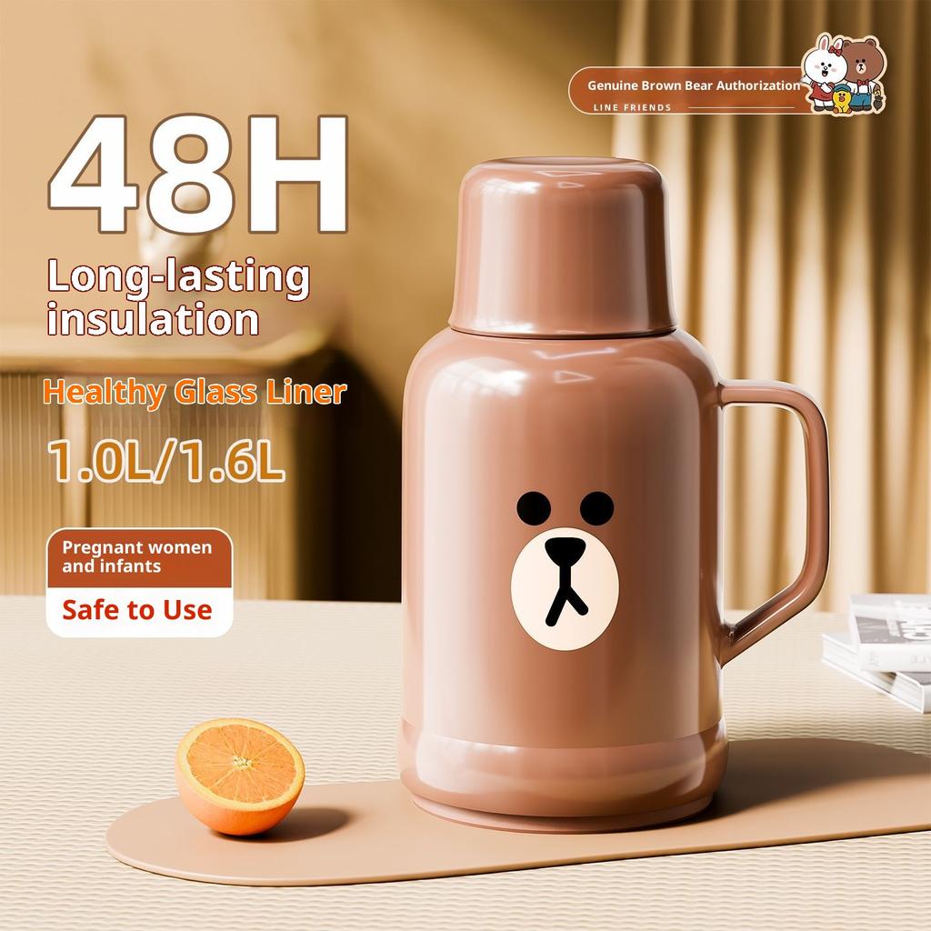 Gianxi Dormitory Household Large Capacity Insulated Water Bottle Corinne Rabbit Sally Chicken Brown Bear Warm Bottle
