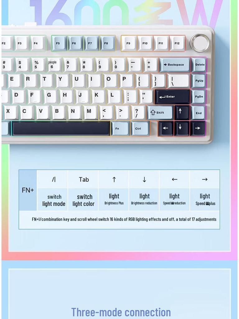 Tarantula Wireless Tri-Mode Hot-Swappable Custom Mechanical Keyboard.