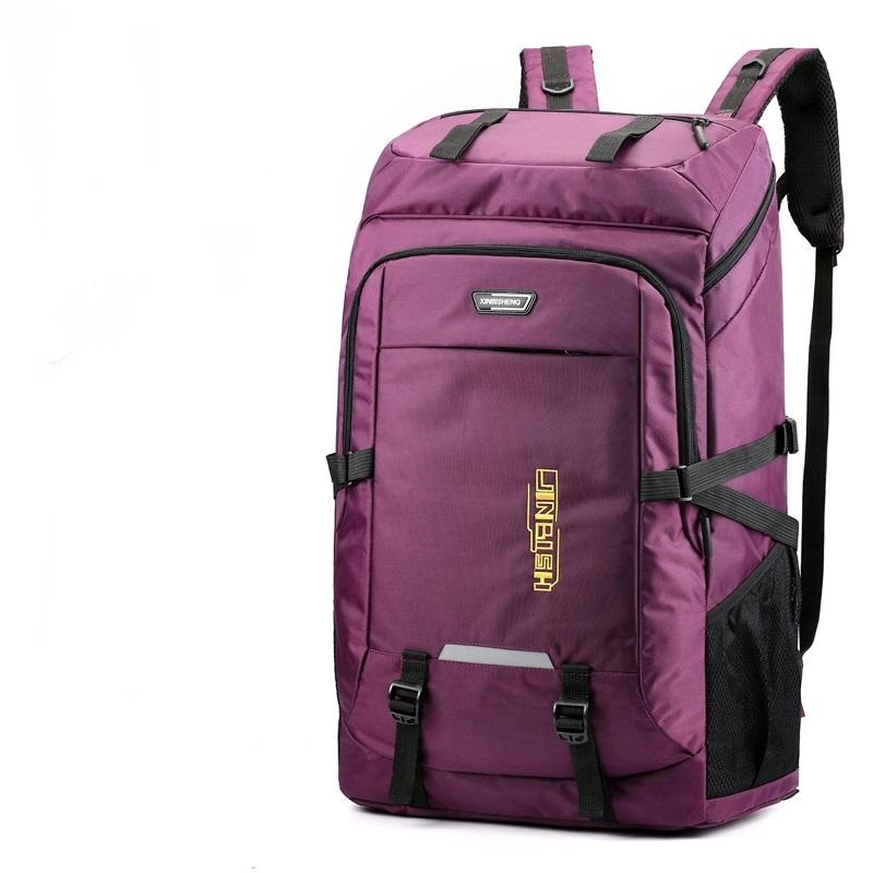 

Рюкзак большой вместимости для мужчин и женщин, для путешествий, походов на природе, спортзала, переноски книг, спортивный рюкзак, дорожный рюкзак, многофункциональный рюкзак 60L фиолетовый