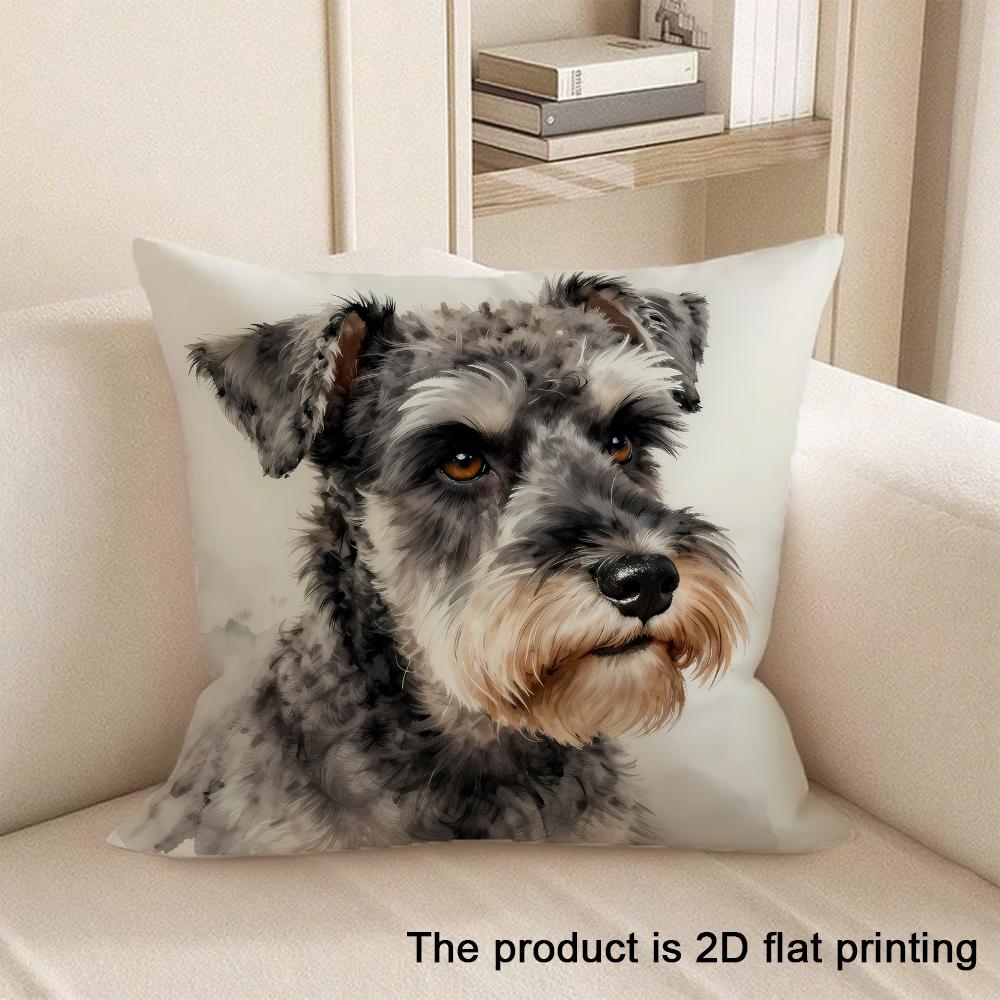 1pc Exquisite 2D Flat-Printed Pillowcases with Various Adorable Animal Designs Sofa Cushion Cover Home Bedroom Room Decoration