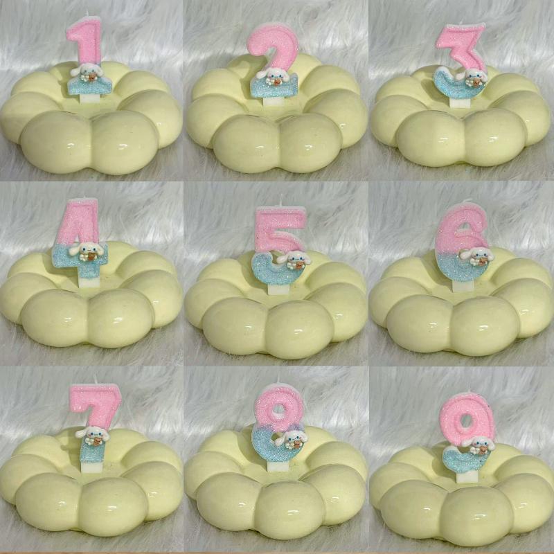 0-9 Lumânări Cifra Tort Zi de Naștere Lumânări Cifra Drăguțe Cinnamoroll Roz Albastre Lumânări Vârful Tortului Accesorii Petrecere Zi de Naștere Bebeluș Jucărie