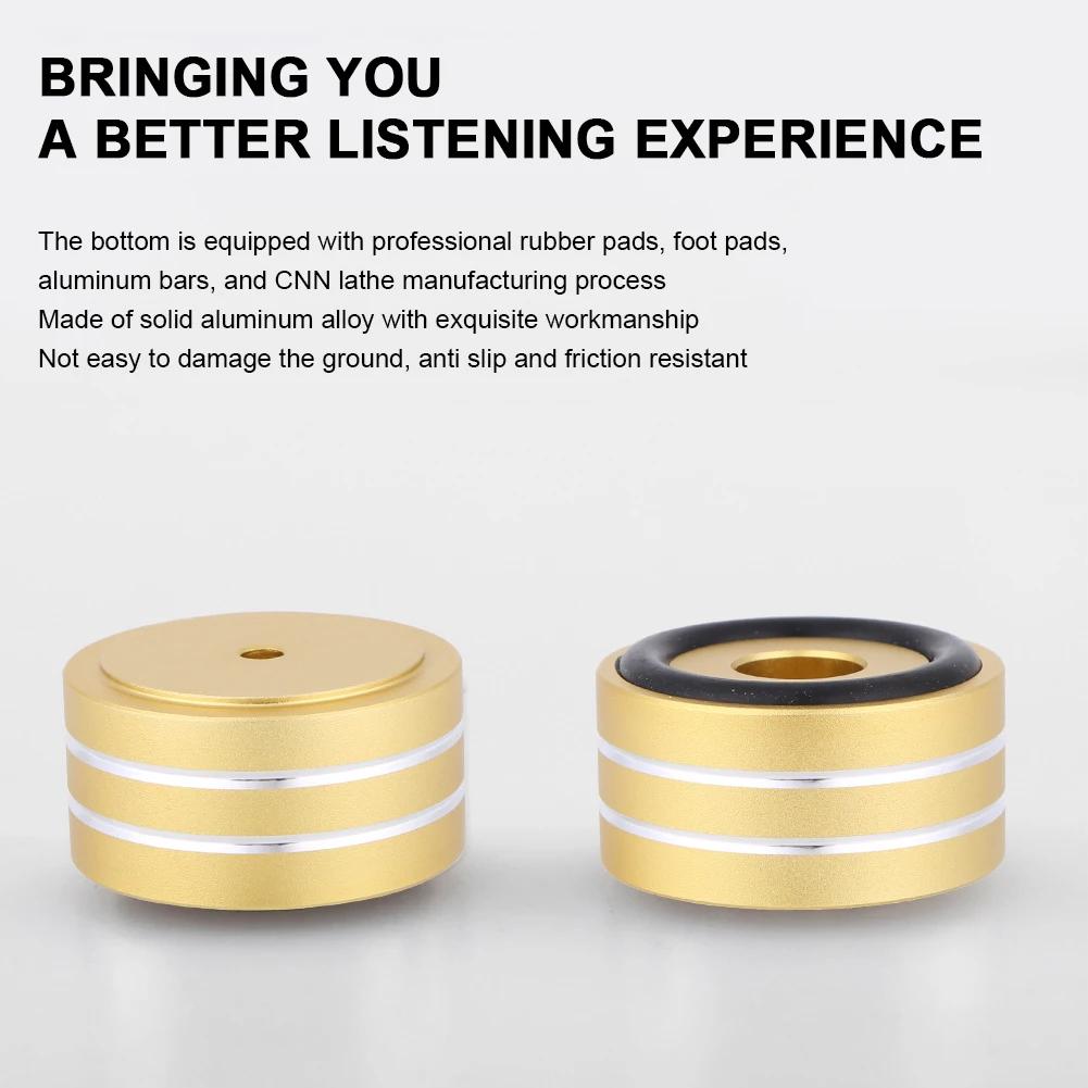 4/8/12 PCS Speaker Isolation Feet Pad Shock Absorbing Foot Pad Aluminum Alloy Audio Isolators for Subwoofer DAC CD Turntable Amp