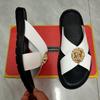 Fashion New style flip-flops for men Cowhide casual slippers  designer leather beach shoes women's Plus size 46, 47 sandals women
