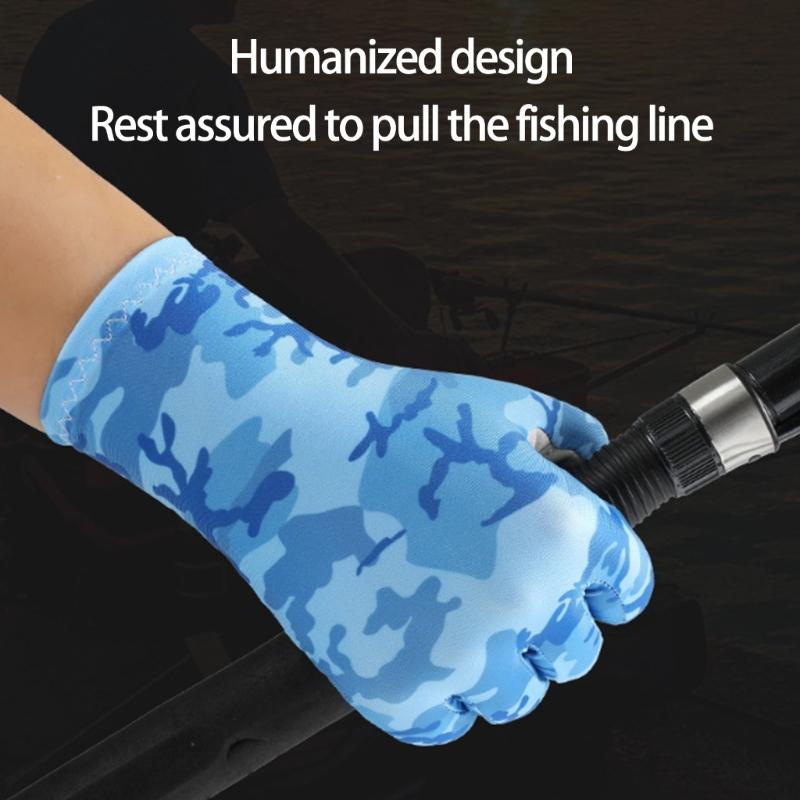 Outdoor Sports Half Finger Glove Breathable Fingerless Driving Cycling Glove Quick Drying High Elastic Fishing Glove
