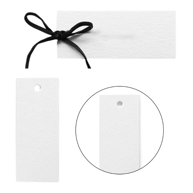 50Pcs Multipurpose Seating Cards with 50 Soft Velvety Ribbon 10x4cm Empty Table Place Card For Weddings And Celebration