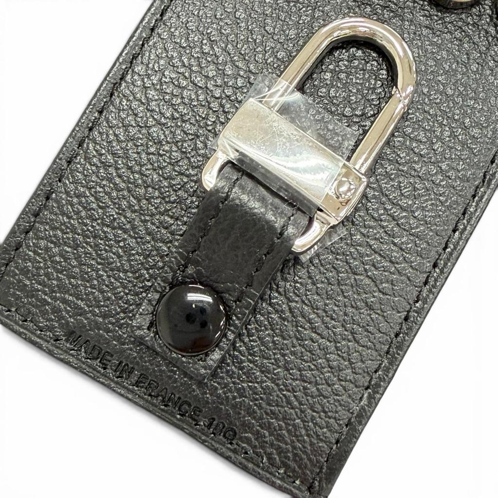 Pristine Dunhill Key Holder D9 With Logo All-over Print 6-key Hook Black Used