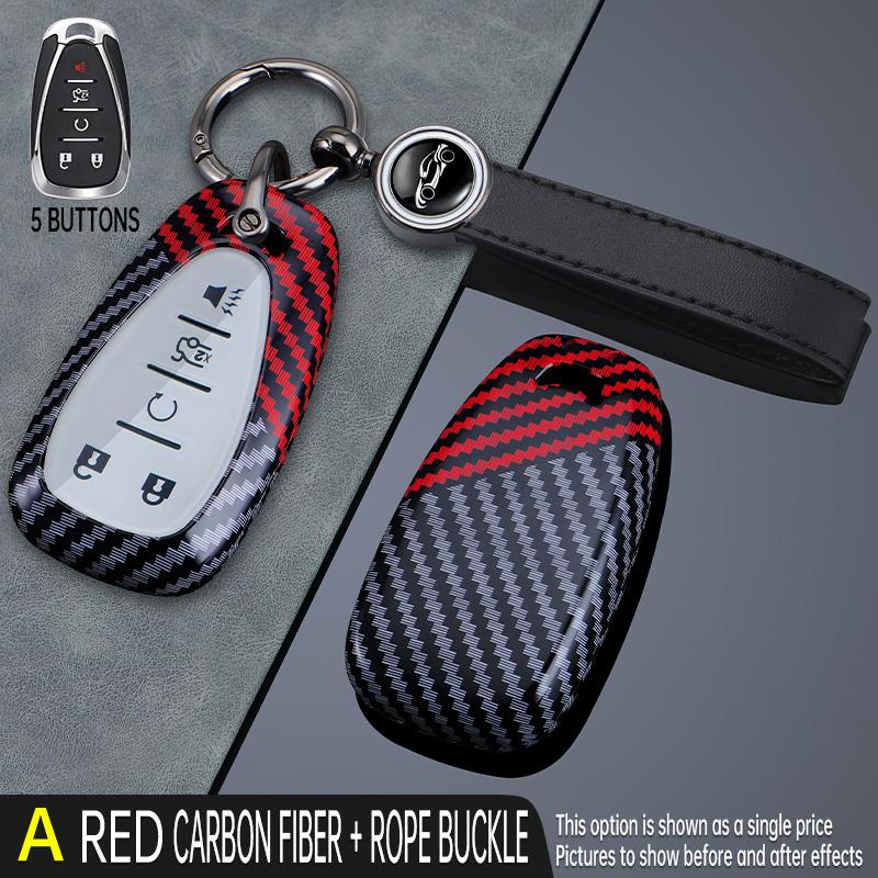 Copritasto in Fibra di Carbonio Custodia Guscio per Chiave Auto Chevrolet Onix Equino Cruze Spark Sonic Camaro Volt Bolt Malibu Blazer Traverse