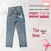 Yulin Handmade High Waist Elastic Denim Pants with Mickey Pendant for Children