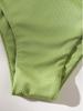 European & American Women's Sexy Tie-up Bikini - Solid Color Two-Piece Swimsuit