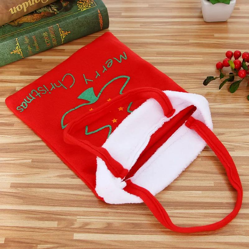 3PC Merry Chrismas Bag Kids Gift Candy Bags Pouch Mini Handbag Christmas Decoration for Home Party New Year Decoration