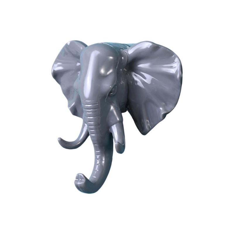 Elephant Deer Head Wall Hook Decorative Key Holder With Sturdy Plastic And Easy Adhesive For Home Decoration
