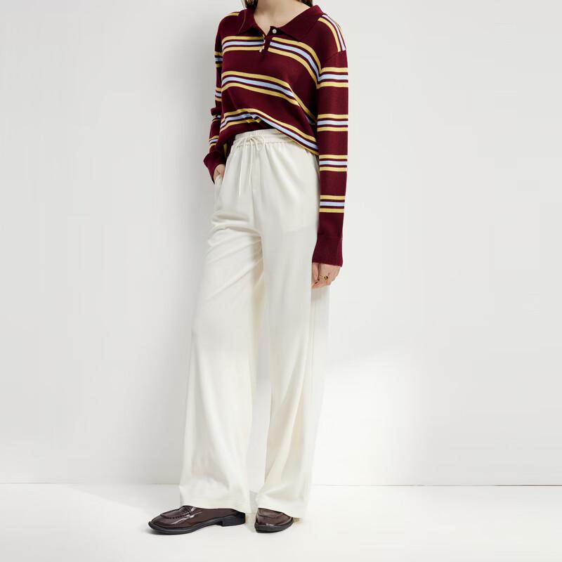 

Autumn Water Lady Women s Draped Mid-Waist Casual Pants M