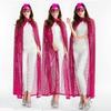 Vintage Glanzende Pailletten Cape Fantasy Glanzende Mantel Nieuwe Halloween Cosplay Gewaad Feest